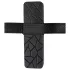 Double Thruster - strap-on dobbelt vibrator - sort