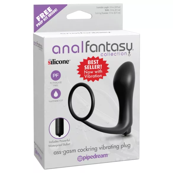 Pipedream - Anal Fantasy - finger-analvibrator med penisring (sort)