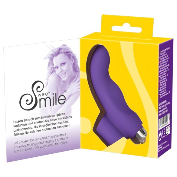 SMILE Finger - finger vibrator - bølget overflade - silikone lilla