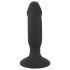 Black Velvets - anal vibrator med penisform - genopladelig - sort