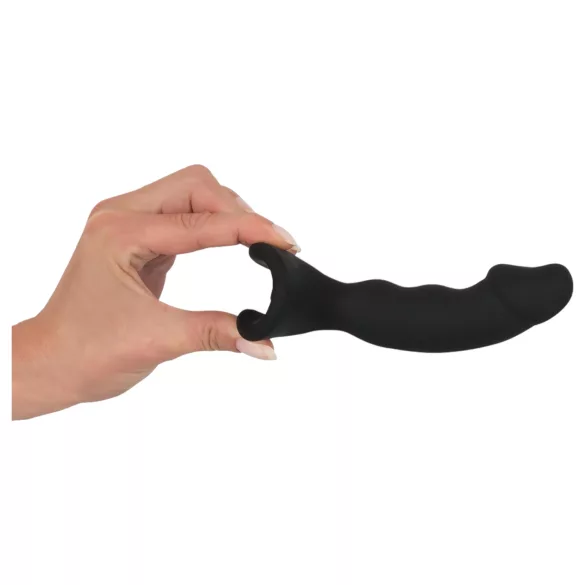 Black Velvets - anal vibrator med penisform - genopladelig - sort