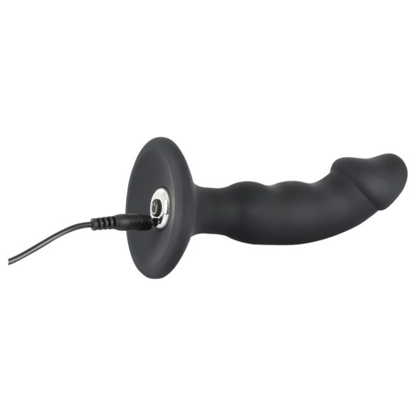 Black Velvets - anal vibrator med penisform - genopladelig - sort