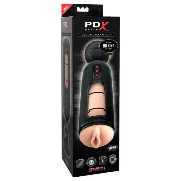 PDX Elite - penisstimulator m. sugfunktion og vibration - sort