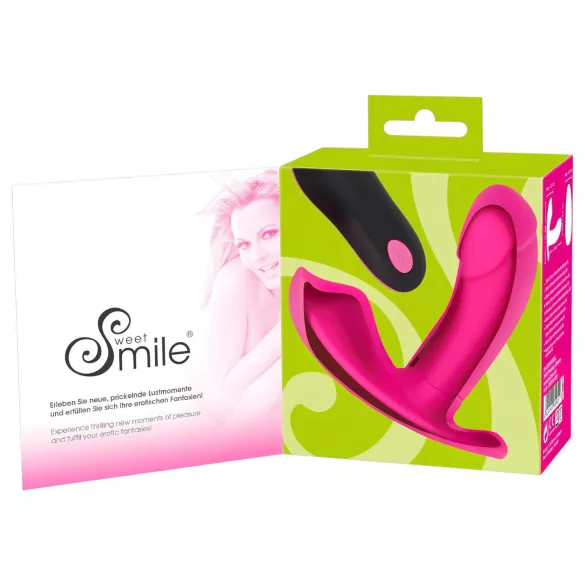 SMILE - trussevibrator - genopladelig, fjernbetjening - pink