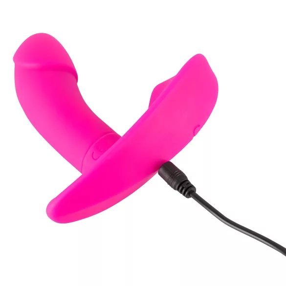SMILE - trussevibrator - genopladelig, fjernbetjening - pink