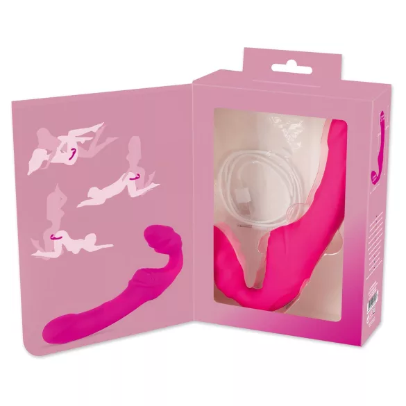 You2Toys - Double2Teaser - påspændingsvibrator uden seler (pink)