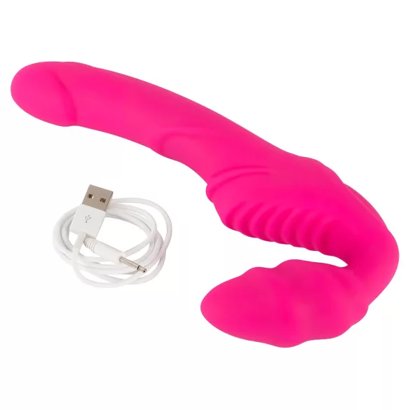 You2Toys - Double2Teaser - påspændingsvibrator uden seler (pink)