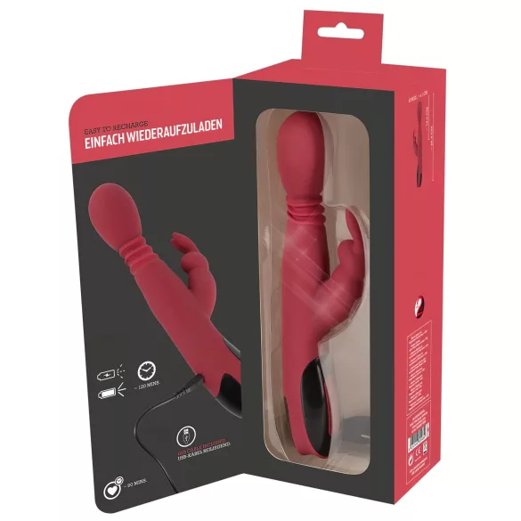 You2Toys Massager - støt-/roterende, opvarmende G-punktsvibrator (rød)