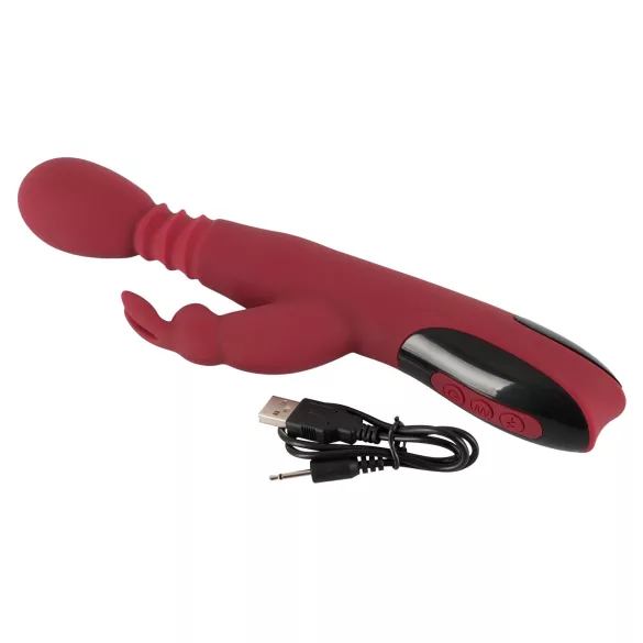 You2Toys Massager - støt-/roterende, opvarmende G-punktsvibrator (rød)