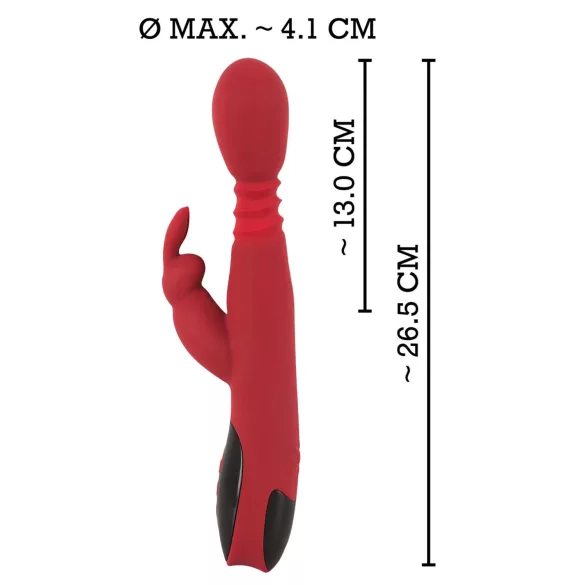 You2Toys Massager - støt-/roterende, opvarmende G-punktsvibrator (rød)