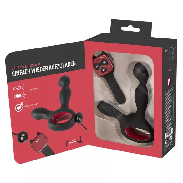 You2Toys - prostatavibrator med rotation og varme - sort