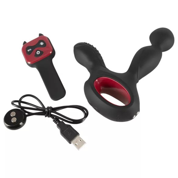 You2Toys - prostatavibrator med rotation og varme - sort