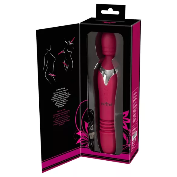 Javida Thrusting - 3i1 massagevibrator (rød)