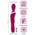 Javida Thrusting - 3i1 massagevibrator (rød)