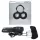 HOT Octopuss JETT - penishoved vibrator med 2 motorer - sort