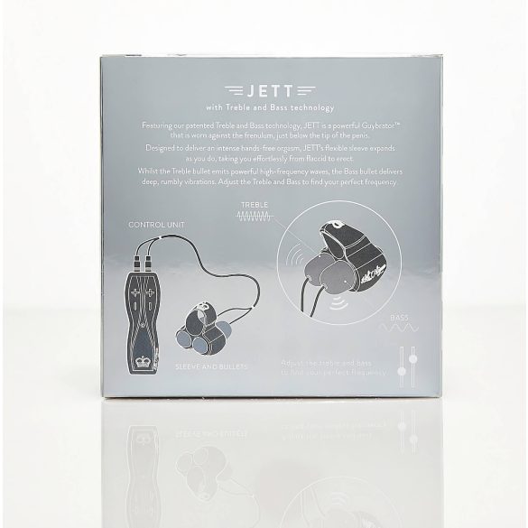 HOT Octopuss JETT - 2-motoriseret penishovedvibrator (sort)