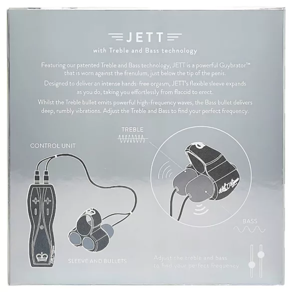 HOT Octopuss JETT - penishoved vibrator med 2 motorer - sort