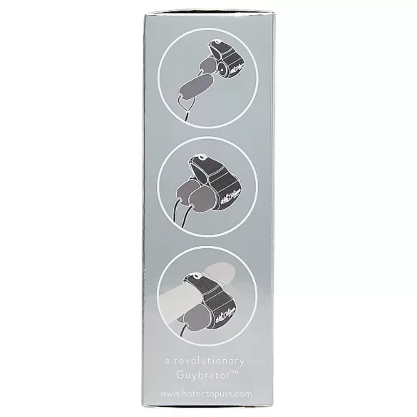HOT Octopuss JETT - penishoved vibrator med 2 motorer - sort