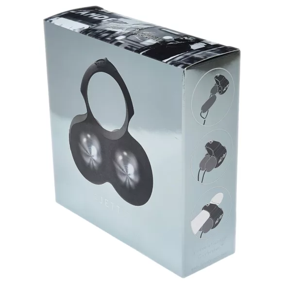 HOT Octopuss JETT - penishoved vibrator med 2 motorer - sort