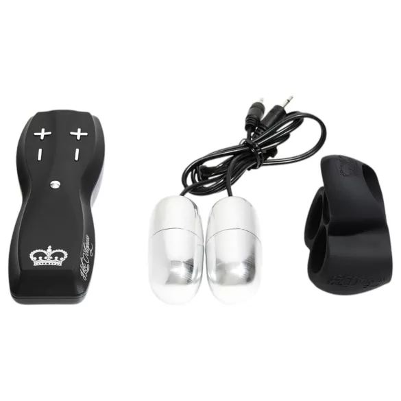 HOT Octopuss JETT - penishoved vibrator med 2 motorer - sort
