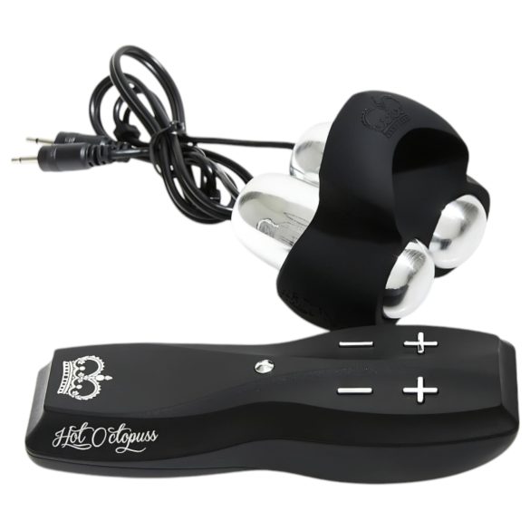 HOT Octopuss JETT - 2-motoriseret penishovedvibrator (sort)