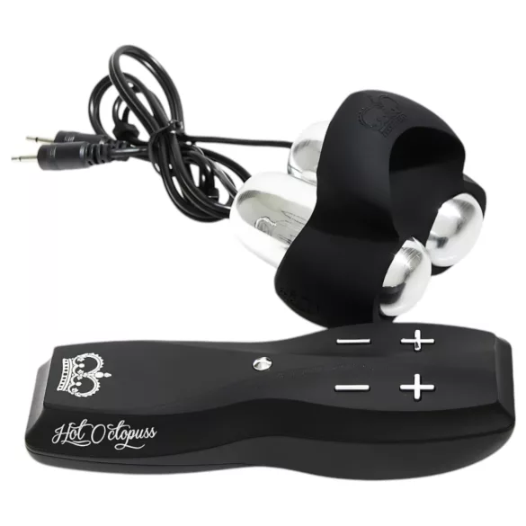 HOT Octopuss JETT - penishoved vibrator med 2 motorer - sort