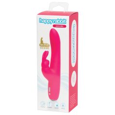   Happyrabbit - rabbitvibrator med buet skaft og klitorisarm - vandtæt - pink