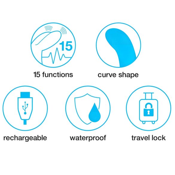 Happyrabbit - rabbitvibrator med buet skaft og klitorisarm - vandtæt - pink