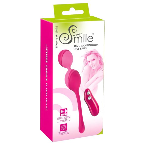 SMILE - fjernbetjent vibratoræg - 82g - pink