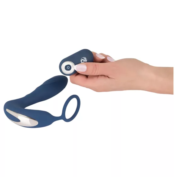 You2Toys - prostata plug med penisring - vibrator - blå