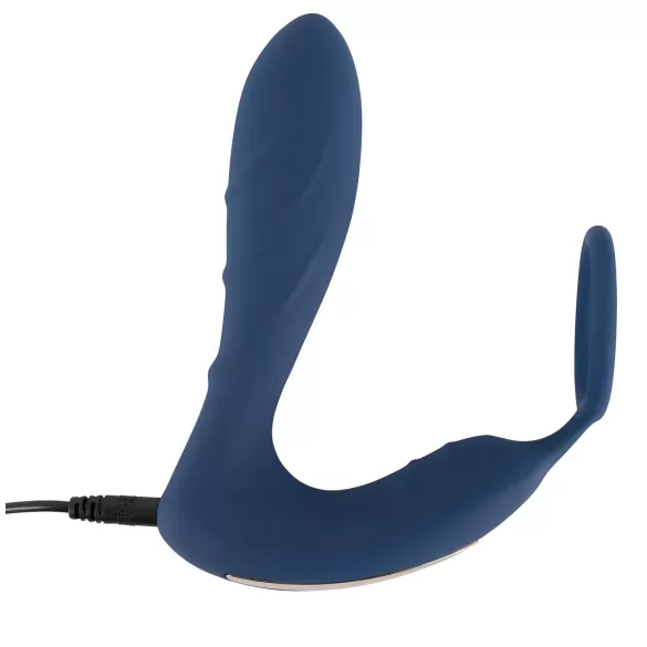 You2Toys - prostata plug med penisring - vibrator - blå