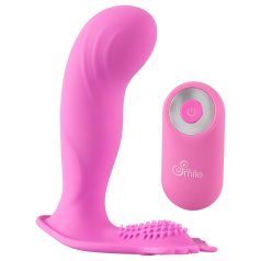   SMILE - g-punkts trussevibrator - genopladelig fjernbetjening - pink