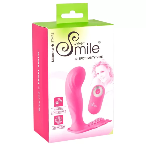 SMILE G-Spot Panty - bærbar, genopladelig trådløs vibrator (pink)
