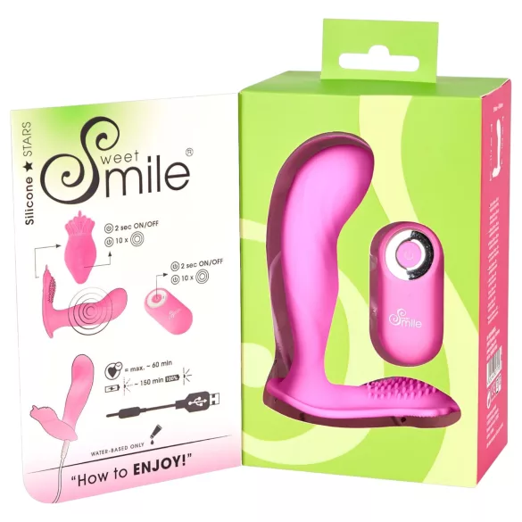 SMILE G-Spot Panty - bærbar, genopladelig trådløs vibrator (pink)