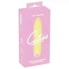   Cuties Mini Yellow - genopladelig, silikone stavvibrator (gul)