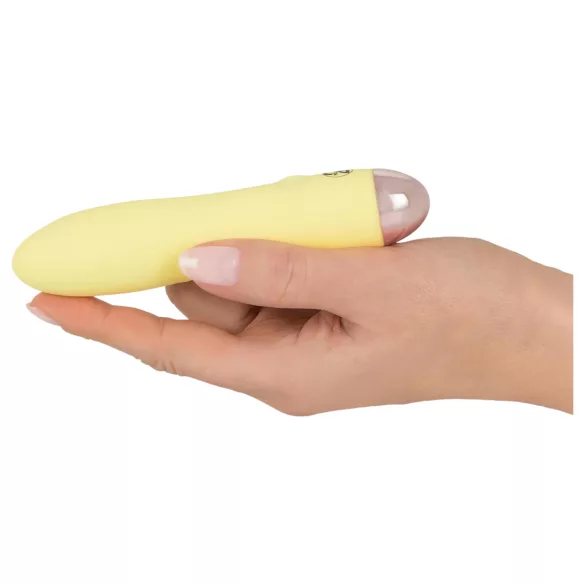 Cuties Mini Yellow - genopladelig, silikone stavvibrator (gul)