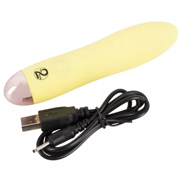 Cuties Mini Yellow - genopladelig, silikone stavvibrator (gul)