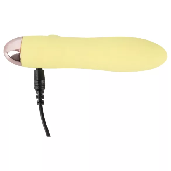 Cuties Mini Yellow - genopladelig, silikone stavvibrator (gul)