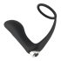 Black Velvets - analvibrator med penisring - sort