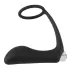 Black Velvets - analvibrator med penisring - sort