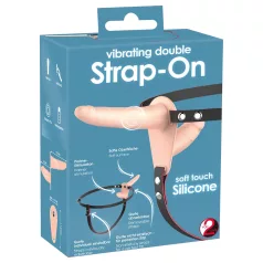 You2Toys - strap-on dobbeltdildo vibrator - natur