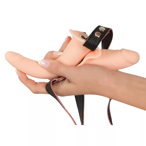 You2Toys - strap-on dobbeltdildo vibrator - natur