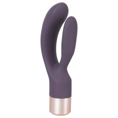   You2Toys Elegant Double - rabbit vibrator med klitorisarm - genopladelig lilla