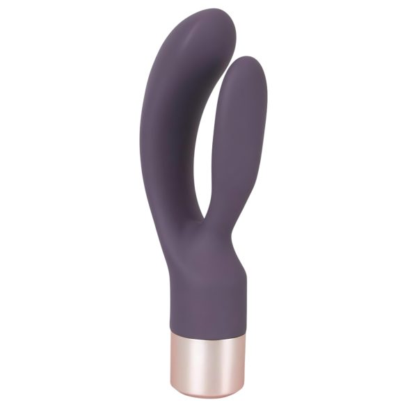 You2Toys Elegant Double - genopladelig vibrator med klitorisstimulator (lilla)