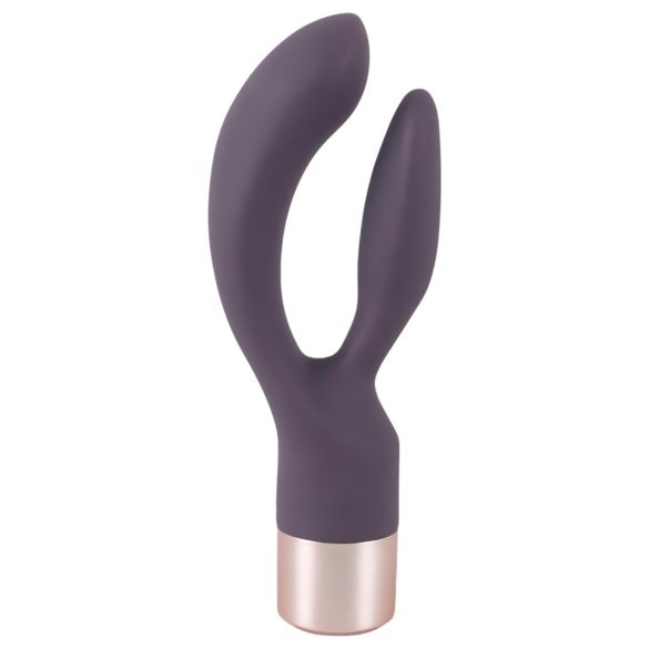 You2Toys Elegant Double - rabbit vibrator med klitorisarm - genopladelig lilla