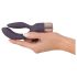 You2Toys Elegant Double - genopladelig vibrator med klitorisstimulator (lilla)