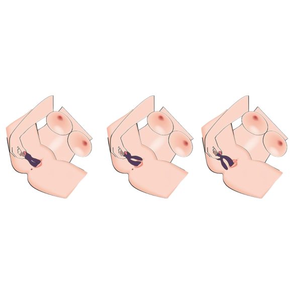 You2Toys Elegant Double - rabbit vibrator med klitorisarm - genopladelig lilla