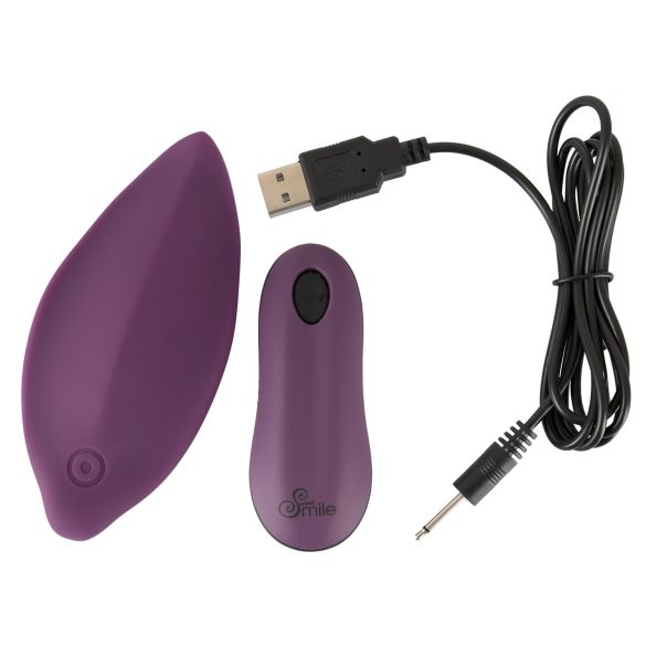 SMILE - trussevibrator med klitorisstimulation - genopladelig - lilla