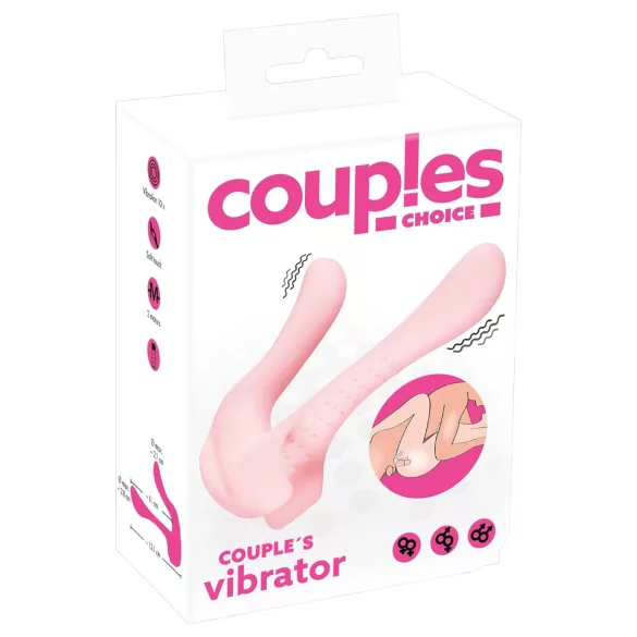 Couples Choice - 2-motors parvibrator (lyserød)