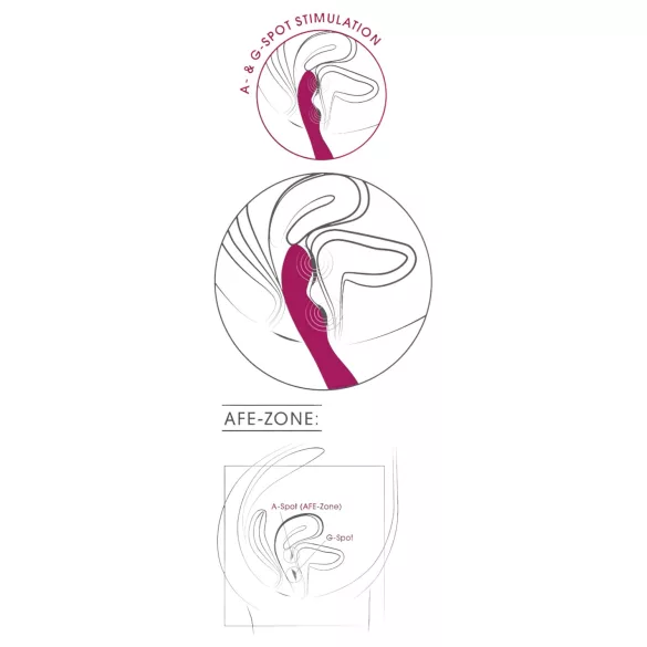 SMILE - fleksibel A- og G-punkt vibrator - pink